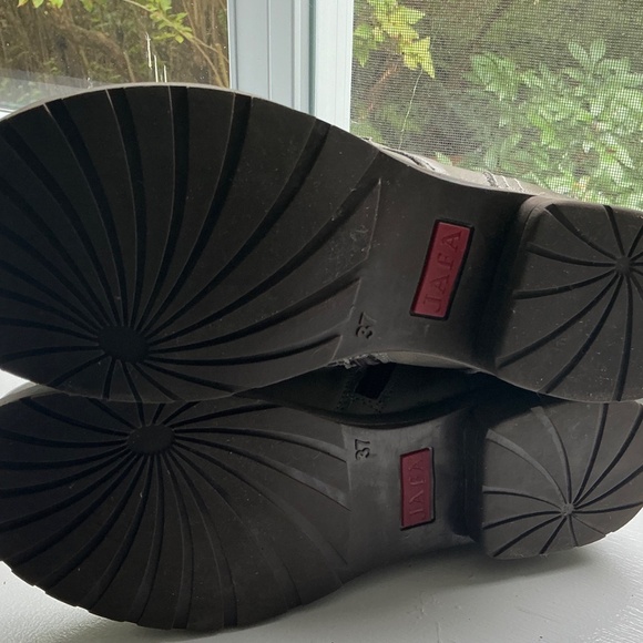 Jafa Graphite Distressed Lace Up Combat Tall Hand Made Ankle Boot,Size 37 (US 7) - Picture 10 of 13